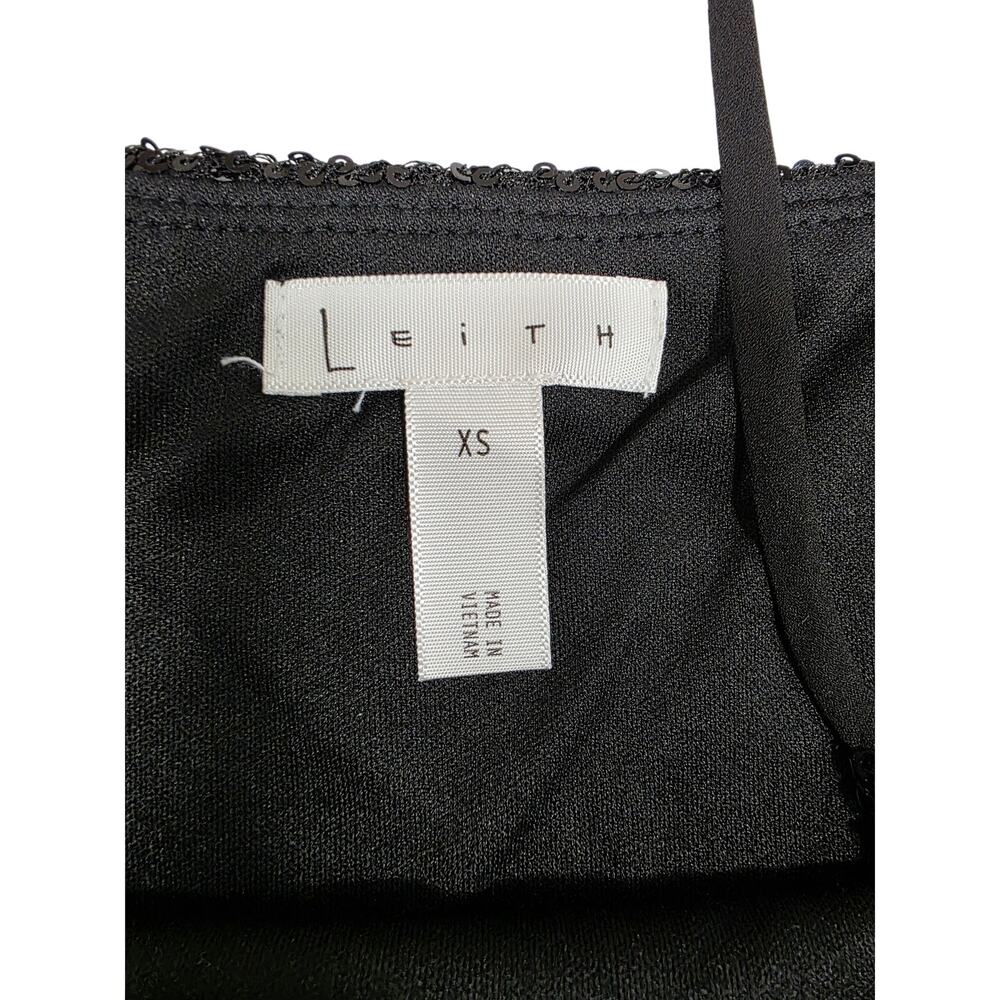 NWT XS‎ Leith Black Sequin Spaghetti Strap Lined Top - Picture 6 of 10